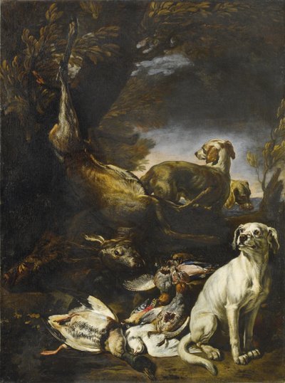 Caza vigilada por perros en un paisaje forestal de David de Coninck